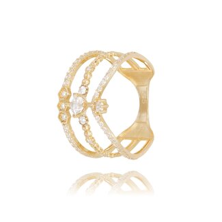 Kroonvormige Zirkonia Ring