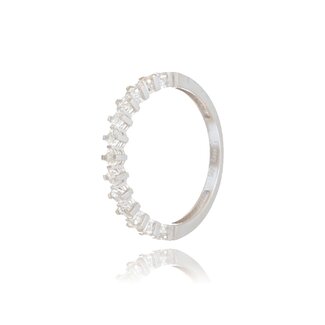 Witgouden Half Eternity Ring