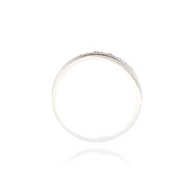 14 karaat witgouden pavé ring met zirkonia