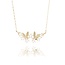 Gouden collier vlinders met stenen