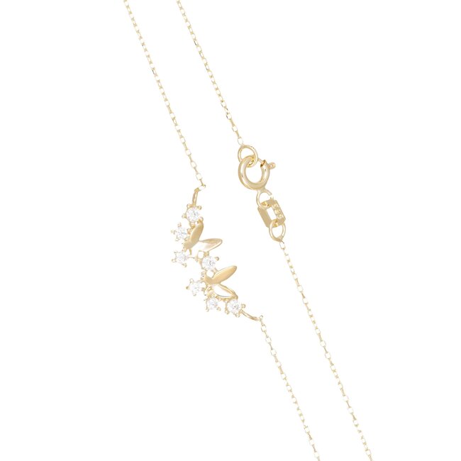 14 karaat gouden collier met vlinder design