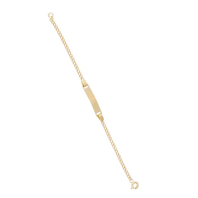 Naam armband baby goud