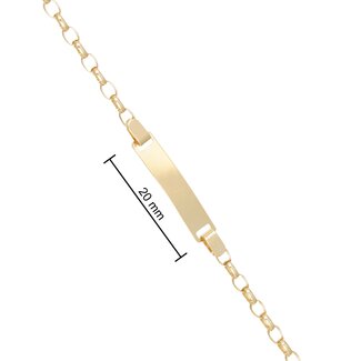 Kinder ID armband goud