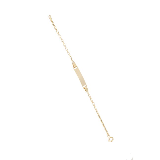14 karaat armband met naamplaatje