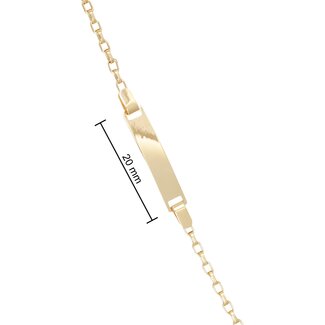 Gouden baby armband met gravure