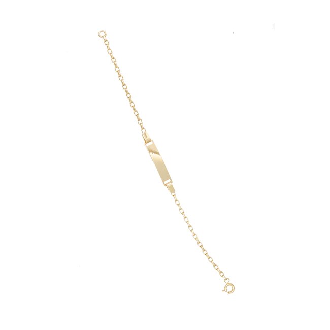 14 karaat armband met een naamplaatje