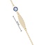 Gouden armband met oogje en naamplaat