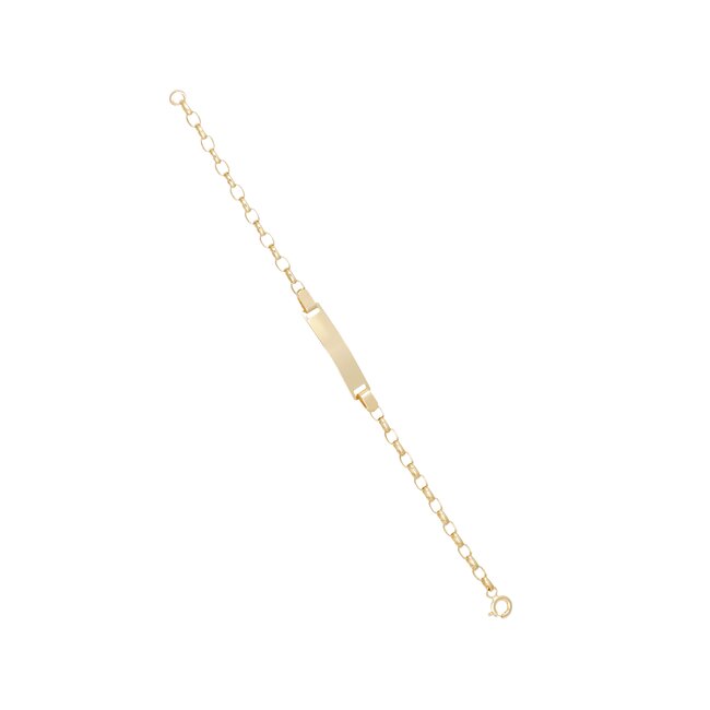 14 karaat gouden armband met een smal naamplaatje