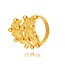 Opengewerkte gouden ring met bolletjes