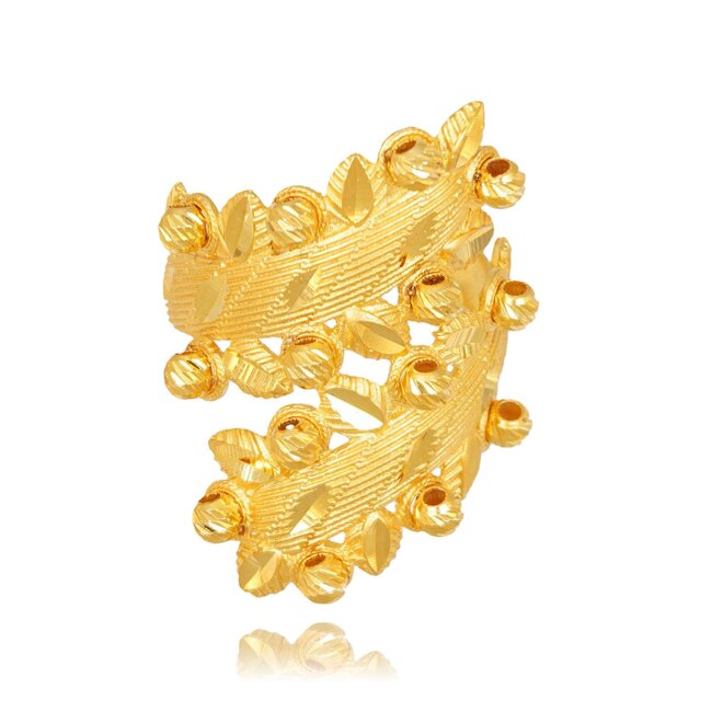 14 karaat gouden ring met opengewerkt design