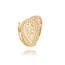 Brede gouden ring met steentjes