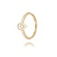 Gouden ring druppel vorm steen