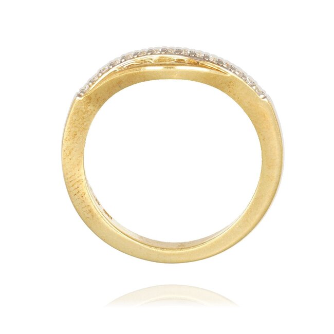Elegante Opengewerkte Ring met Zirkonia