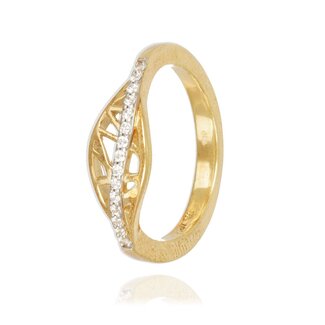 Opengewerkte Ring met Zirkonia