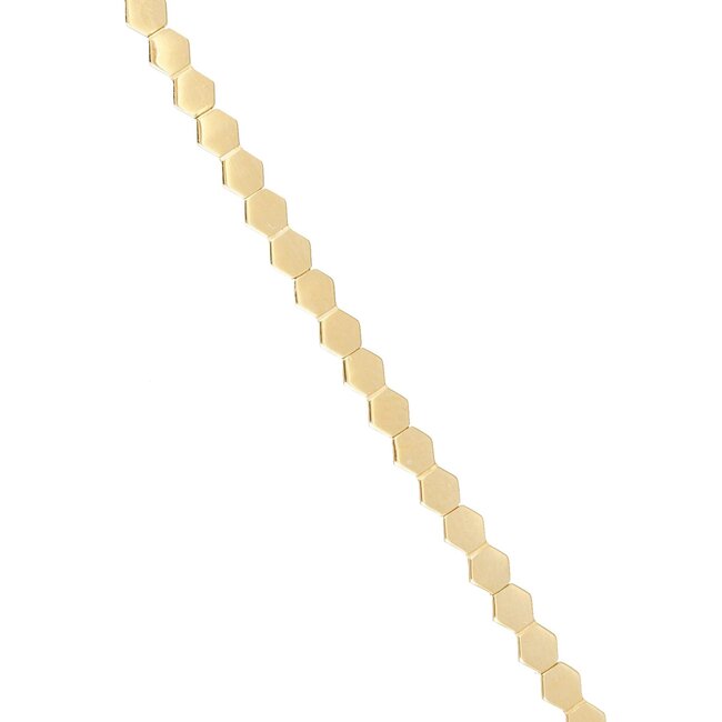 Goldmine 18 Karaat Gouden Armband met Zeshoekige Schakels