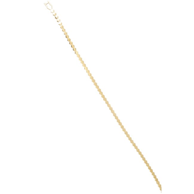 Goldmine 18 Karaat Gouden Armband met Zeshoekige Schakels