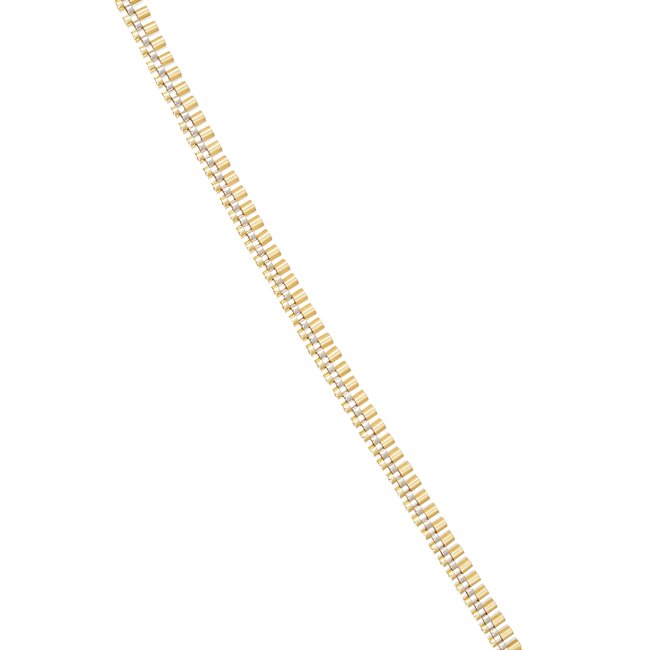 18 Karaat Tweekleurige Gouden Armband