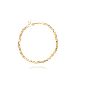 Goldmine Gouden Armband met Platte Ovale Schakels