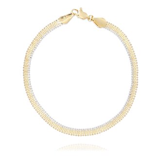 Goldmine Fijne Gouden Armband met Gevlochten Structuur