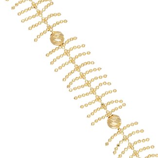 Goldmine Gouden scrub Armband