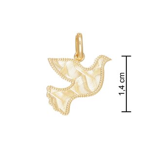 Gouden Duif Hanger met Fijne Details