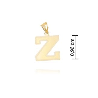 Gouden letter hanger Z 18 karaat