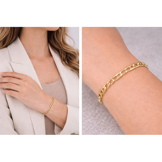 Goldmine 18 Karaat Gouden Figaro Armband