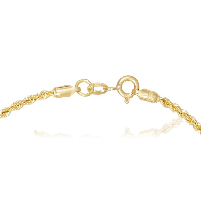 Goldmine 18karaat gouden dames armband met gedraaide schakel