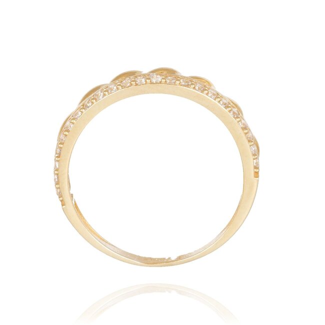 18 karaat gouden ring met gevlochten band