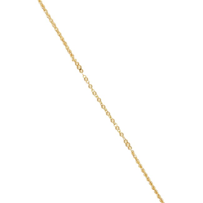 Elegante 18 Karaat Gouden Armband met Bolletjes en Gedraaide Schakel