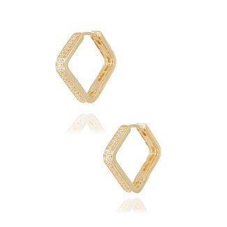 Gouden Oorbellen met Geometrisch Design