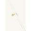 Elegante 18 Karaat Gouden Ketting met Ovale Hanger en Modern Design