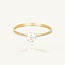 Elegante 18 Karaat Gouden Solitaire Ring met Fonkelende Steen