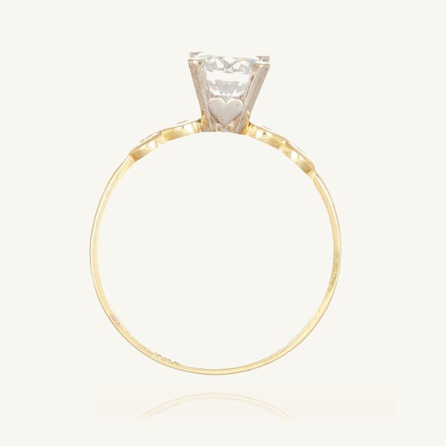 Elegante 18 Karaat Gouden Ring met Zirkonia