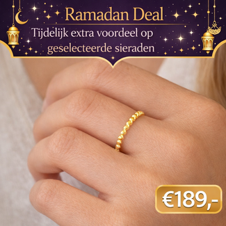 Gouden Bolletjes Ring