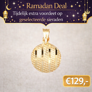 18 Karaat Gouden Hanger Rond Patroon