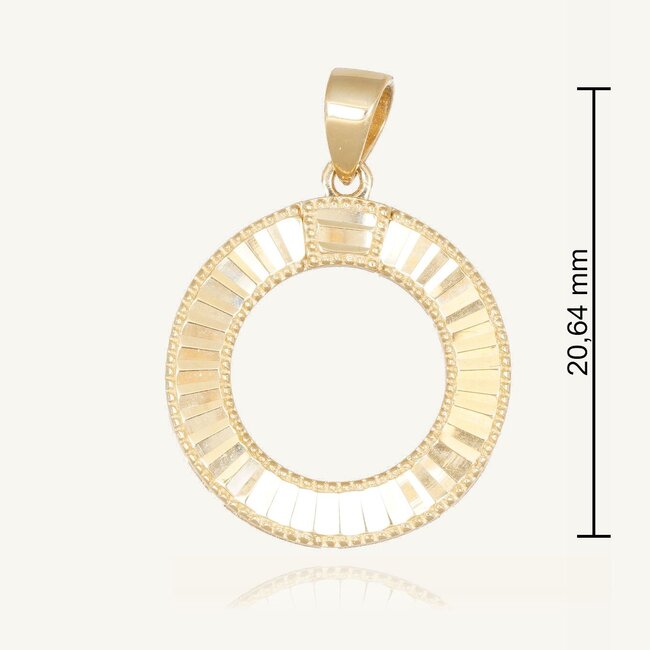 18 Karaat Gouden Ronde Hanger Open Cirkel