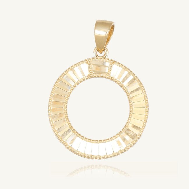 18 Karaat Gouden Ronde Hanger Open Cirkel
