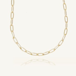 Gouden Ovale Schakel Ketting