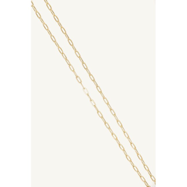 18 Karaat Gouden Ovale Schakel Ketting