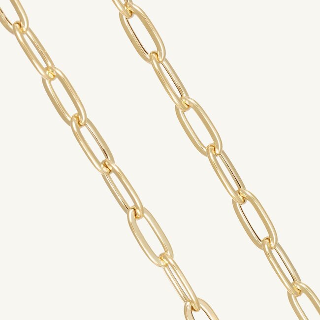 18 Karaat Gouden Ovale Schakel Ketting