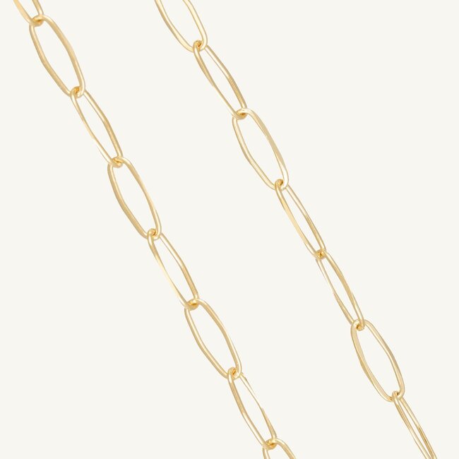 18 Karaat Gouden Luxe Ovale Schakel Ketting