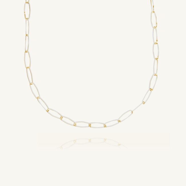 18 Karaat Gouden Luxe Ovale Schakel Ketting