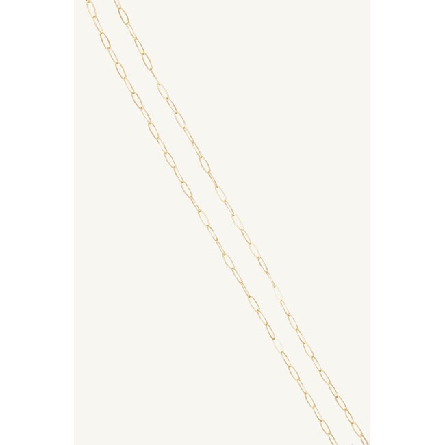 18 Karaat Gouden Luxe Ovale Schakel Ketting