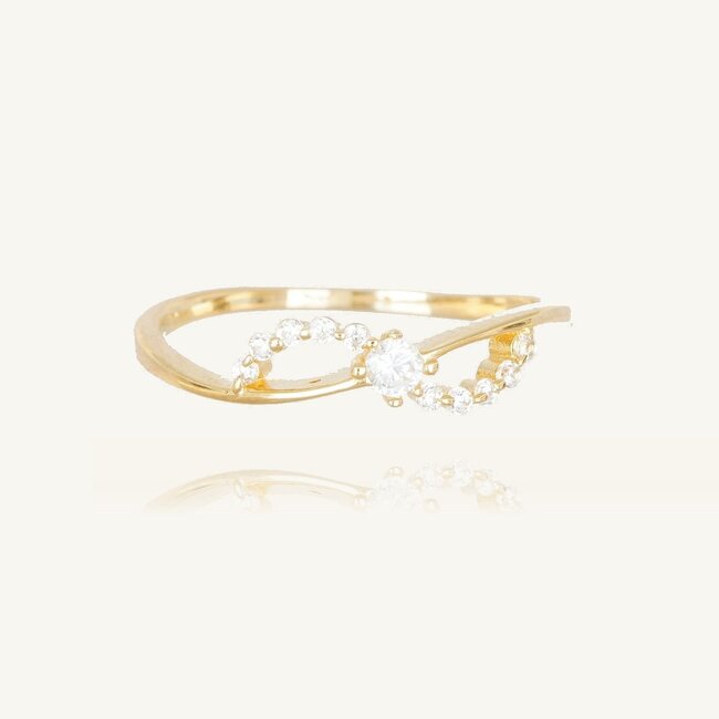Elegante 18 Karaat Gouden Dames Ring