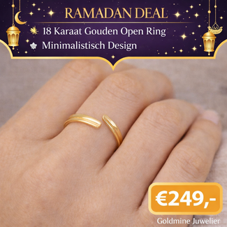 18 Karaat Gouden Open Ring