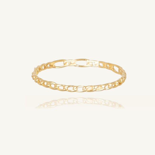 18 Karaat Gouden Schakel Ring