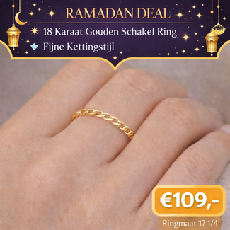 18 Karaat Gouden Schakel Ring