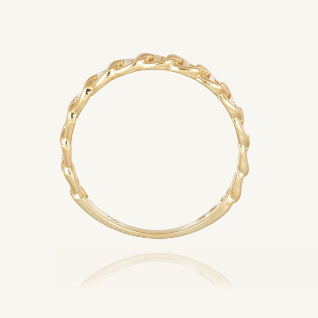 Elegante Kettingstijl Ring voor Dames