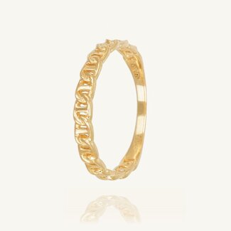 18 Karaat Gouden Schakel Ring
